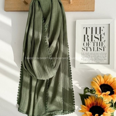 شال پلیسه وارداتی مدل  عدسی