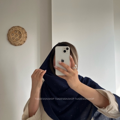 شال نخی و کبریتی وارداتی مدل نیلوفر