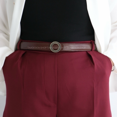 کمربند چرمی مات زنانه مدلbe7011