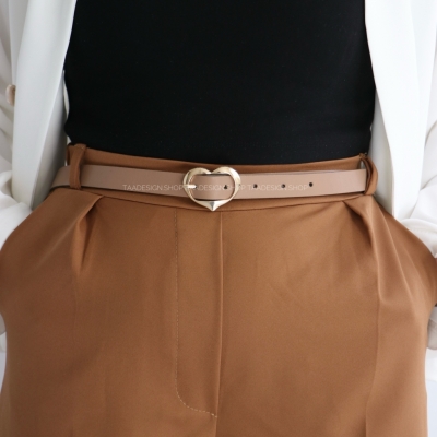 کمربند چرمی مات زنانه مدلbe7014