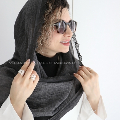 شال حریر وارداتی مدل گیپور