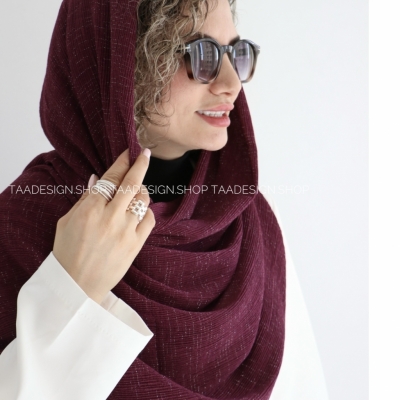 شال پلیسه لمه دوزی مدل شاینی