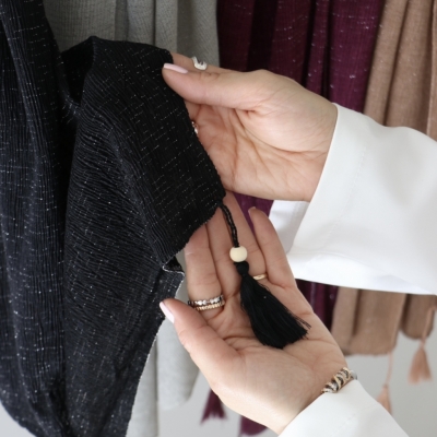 شال پلیسه لمه دوزی مدل شاینی