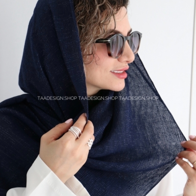 شال پلیسه لمه دوزی مدل شاینی