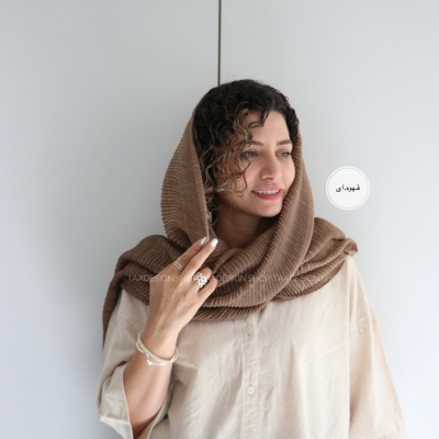 شال پلیسه لینن مدل آکا
