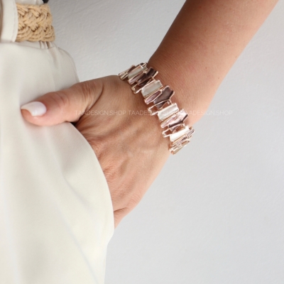 بنگل زنانه میناکاری شده طرح یخی مدل Bb8008