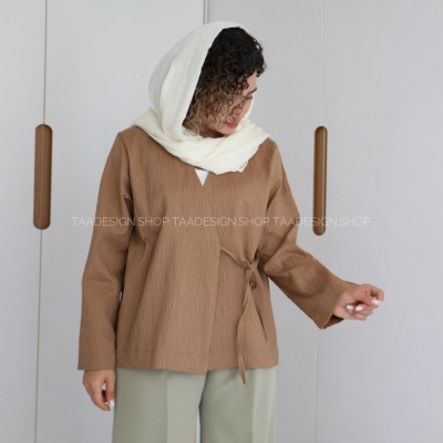 شومیز زنانه پاپیونی مدل کاتیا