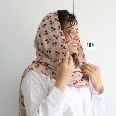 شال پلیسه وارداتی مدل سوسن