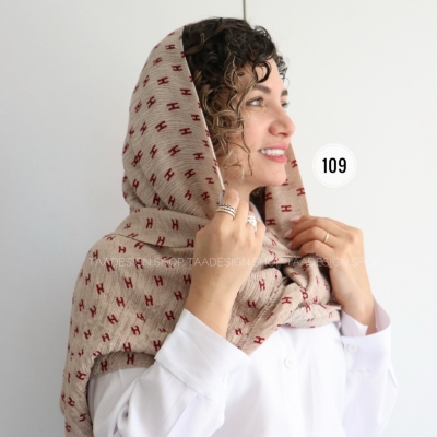 شال پلیسه وارداتی مدل سوسن