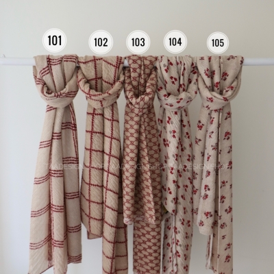 شال پلیسه وارداتی مدل سوسن