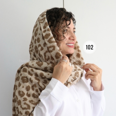 شال پلیسه وارداتی مدل زنبق