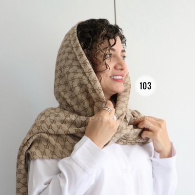 شال پلیسه وارداتی مدل زنبق