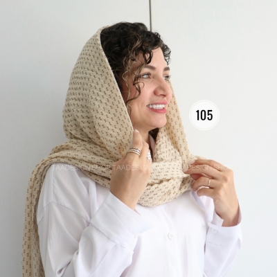 شال پلیسه وارداتی مدل زنبق