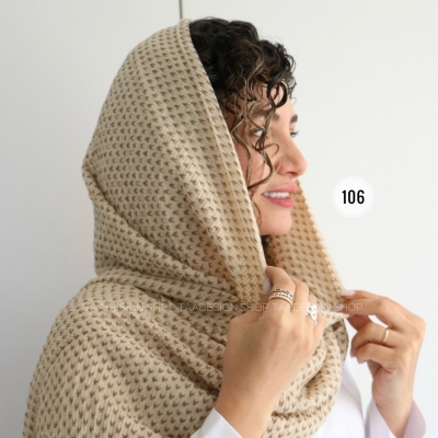 شال پلیسه وارداتی مدل زنبق