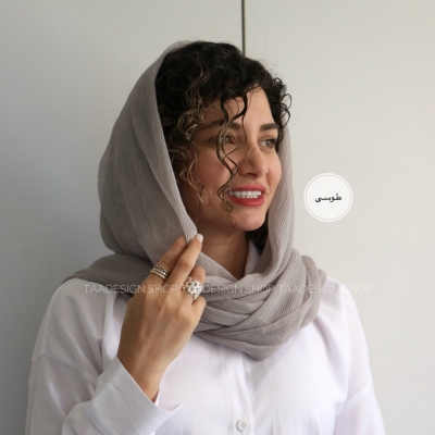 شال حریر پلیسه مدل گیشنیز