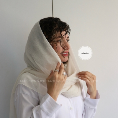 شال حریر پلیسه مدل گیشنیز