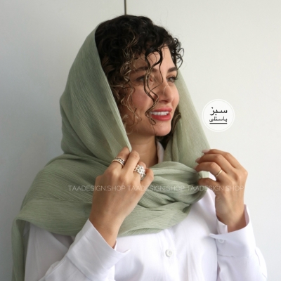 شال حریر پلیسه مدل گیشنیز