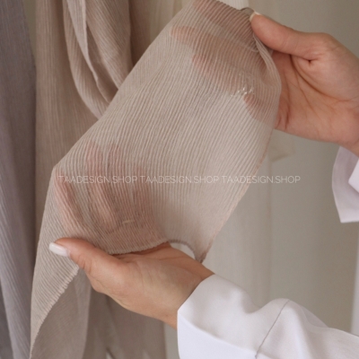 شال حریر پلیسه مدل گیشنیز