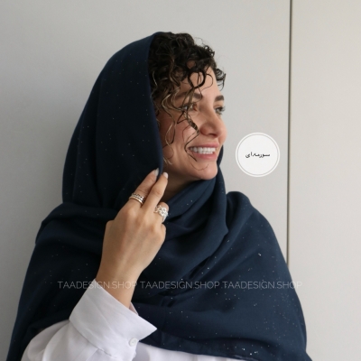 شال لینن شاینی مدل نسترن