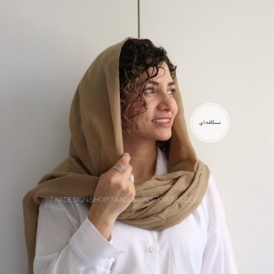 شال لینن شاینی مدل نسترن