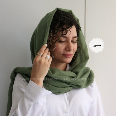 شال لینن شاینی مدل نسترن