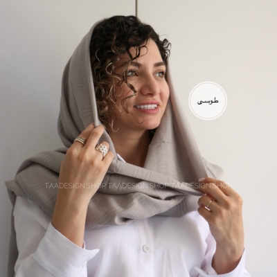 شال لینن وارداتی مدل نعنا