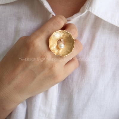 انگشتر زنانه صدفی مدلRi4017