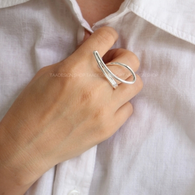 انگشتر زنانه طرح امضا مدلRi4021