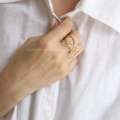 انگشتر زنانه طرح بی نهایت مدلRi4024