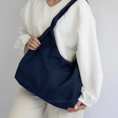 کیف بزرگ دانشجویی مدل رومال جین