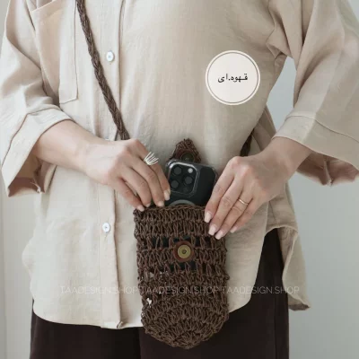 کیف زنانه موبایلی رافیا مدل 3005