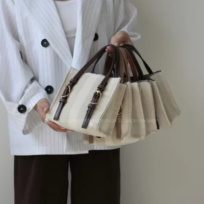 کیف زنانه دوشی - دستی  مدل لارسین کتان