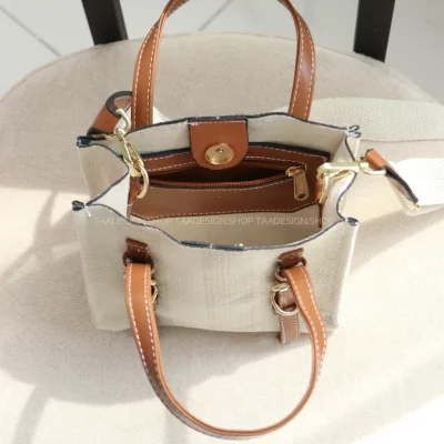 کیف زنانه دوشی_دستی  مدل لارسین کتان