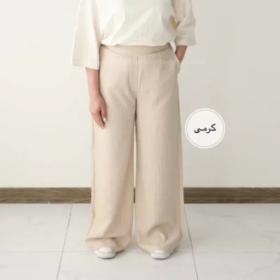 شلوار بگ پارچه ای زنانه مدل ماتو