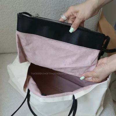 کیف زنانه  بزرگ مدل تاکین کتان