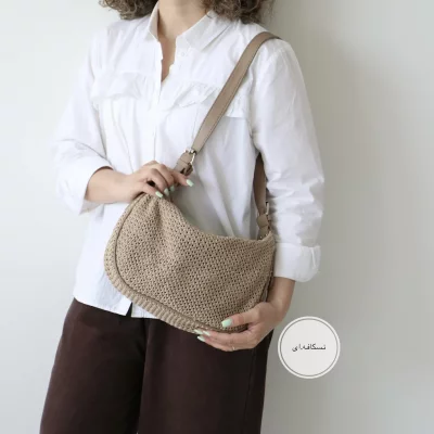 کیف زنانه دوشی مدل کمند رافیا