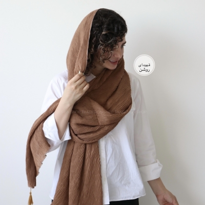 شال پلیسه لمه دوزی مدل ریحون