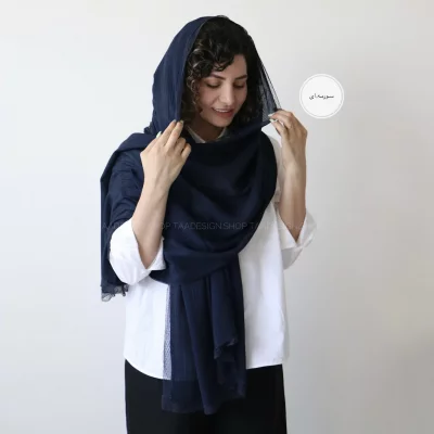 شال  پلیسه لبه دانتل  مدل پاپیتال