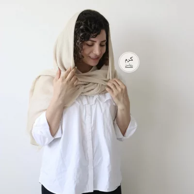 شال  پلیسه لبه دانتل  مدل پاپیتال