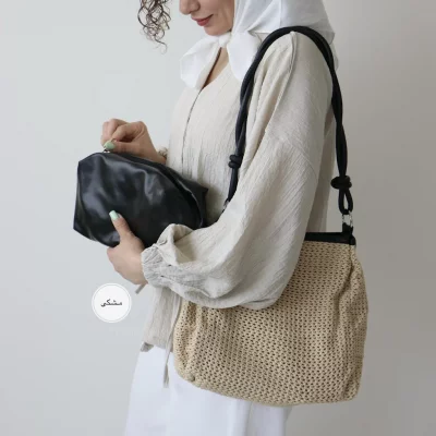 کیف بزرگ  زنانه مدل سوزان رافیا