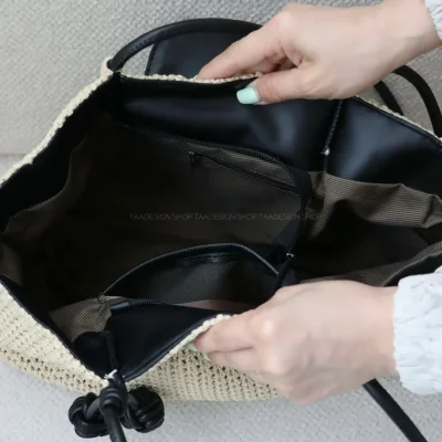 کیف زنانه بزرگ مدل ماهرخ رافیا