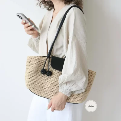 کیف زنانه بزرگ مدل ماهرخ رافیا