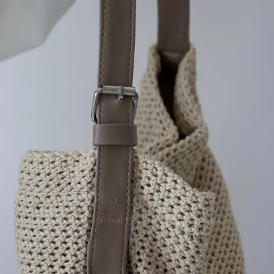 کیف زنانه بزرگ مدل گندم رافیا