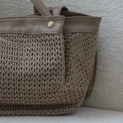 کیف زنانه دوشی - دستی  مدل اسکارلت رافیا