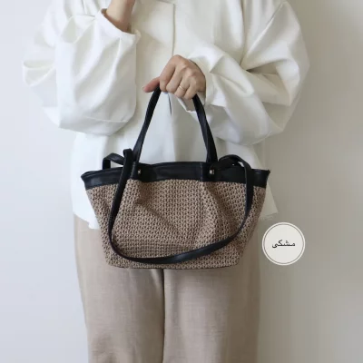 کیف زنانه دوشی - دستی  مدل اسکارلت رافیا