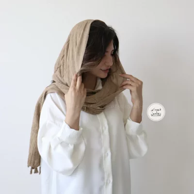 شال لینن وارداتی مدل فلورانس