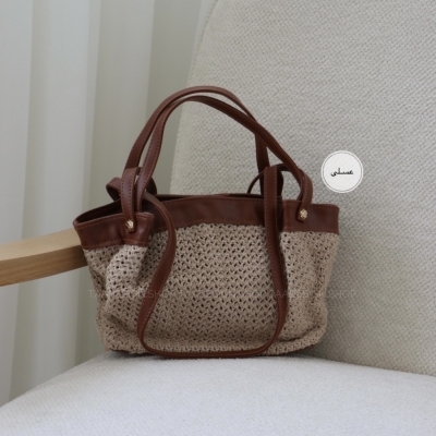 کیف زنانه دوشی - دستی  مدل اسکارلت رافیا