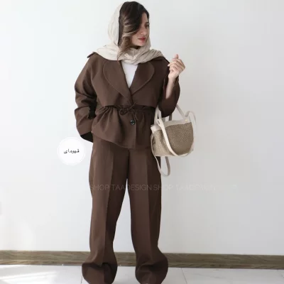 ست ترنچ کت و شلوار مدل رایا