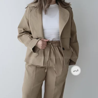 ست ترنچ کت و شلوار مدل رایا
