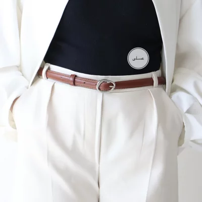 کمربند چرمی مات زنانه مدلbe7032